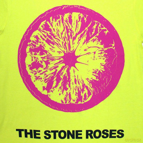 Stone Roses - The: The Stone Roses Unisex T-Shirt: Pink Lemon (Yellow) (Small)