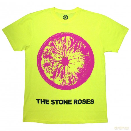 Stone Roses - The: The Stone Roses Unisex T-Shirt: Pink Lemon (Yellow) (X-Large)