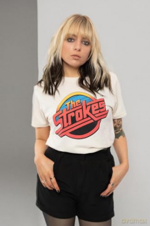 Strokes - The: The Strokes Unisex T-Shirt: Red Logo (Natural) (X-Large)