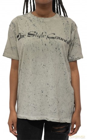 Style Council - The: The Style Council Unisex T-Shirt: Logo (Sand) (Wash Collection) (Medium)