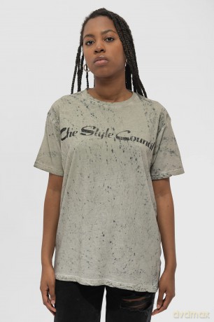 Style Council - The: The Style Council Unisex T-Shirt: Logo (Sand) (Wash Collection) (XX-Large)