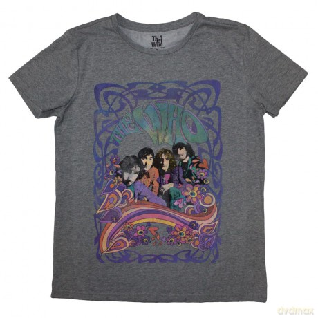 Who - The: The Who Ladies T-Shirt: Psych Floral (Grey) (Small)