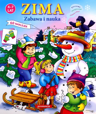 Zima Zabawa i Nauka Naklejki [KSIĄŻKA]