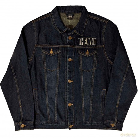 Who - The: The Who Unisex Denim Jacket: Long Live Rock (Denim Blue) (Back Print) (X-Large)