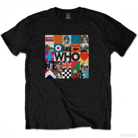 Who - The: The Who Unisex T-Shirt: 5x5 Blocks (Black) (Large)