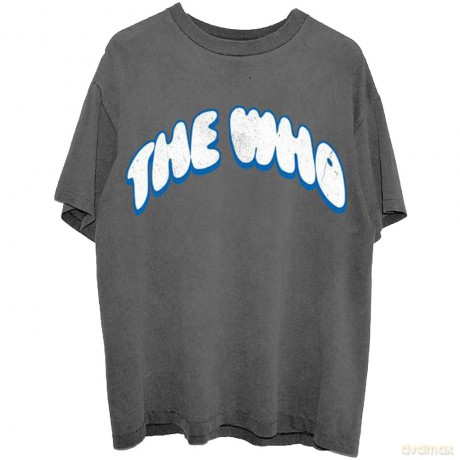 Who - The: The Who Unisex T-Shirt: Flag Cartoon (Charcoal Grey) (Back Print) (Large)