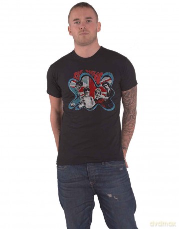 Who - The: The Who Unisex T-Shirt: Groovy Border (Black) (Small)