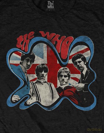 Who - The: The Who Unisex T-Shirt: Groovy Border (Black) (X-Large)