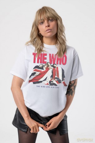 Who - The: The Who Unisex T-Shirt: Kids Are Alright Vintage (White) (Large)