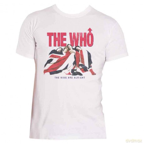 Who - The: The Who Unisex T-Shirt: Kids Are Alright Vintage (White) (Small)
