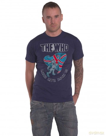 Who - The: The Who Unisex T-Shirt: Long Live Rock '79 (Navy Blue) (Back Print) (X-Large)