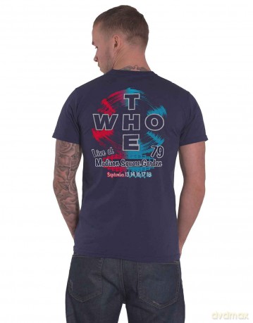 Who - The: The Who Unisex T-Shirt: Long Live Rock '79 (Navy Blue) (Back Print) (X-Large)