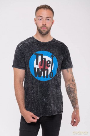 Who - The: The Who Unisex T-Shirt: Target Logo (Black) (Wash Collection) (Medium)