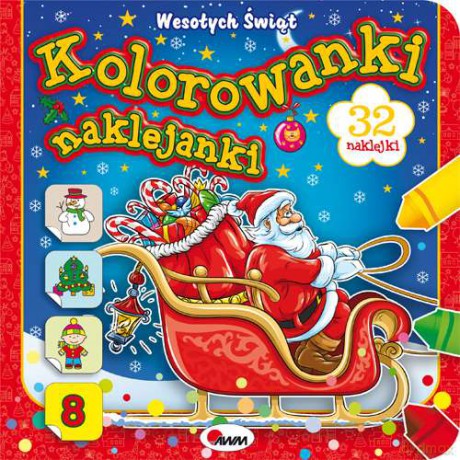 Kolorowanki Naklejanki Wesołych Świąt - Piotr Kozera [KSIĄŻKA]