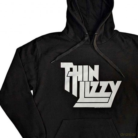Thin Lizzy: Unisex Pullover Hoodie: Stacked Logo (Black) (Medium)