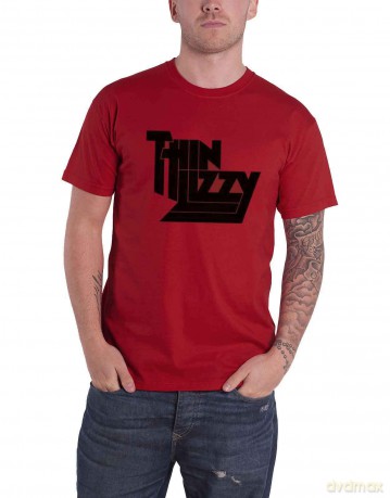 Thin Lizzy: Unisex T-Shirt: Logo (Red) (Medium)
