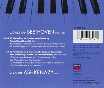 Vladimir Ashkenazy: Beethoven:Diabelli Variations [CD]