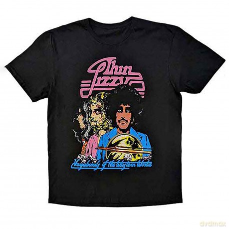 Thin Lizzy: Unisex T-Shirt: Vagabonds of the Western World Tracklist (Black) (Back Print) (XX-Large)