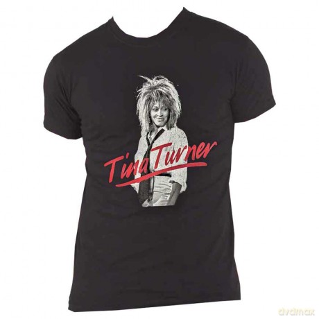 Tina Turner: Unisex T-Shirt: Red Logo (Black) (Medium)