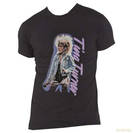 Tina Turner: Unisex T-Shirt: Vertical Logo (Black) (Small)