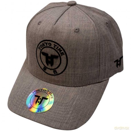 Tokyo Time: Unisex Baseball Cap: TT Core Black Logo (Grey)