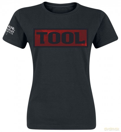T: Tool Ladies T-Shirt: Shaded Box (Black) (Back & Sleeve Print) (Large)