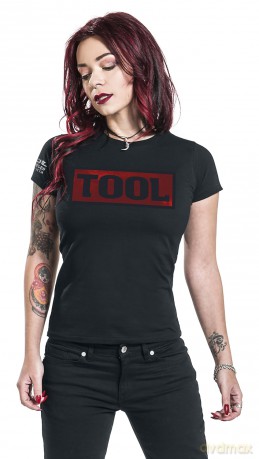 Tool: Ladies T-Shirt: Shaded Box (Black) (Back & Sleeve Print) (Small)