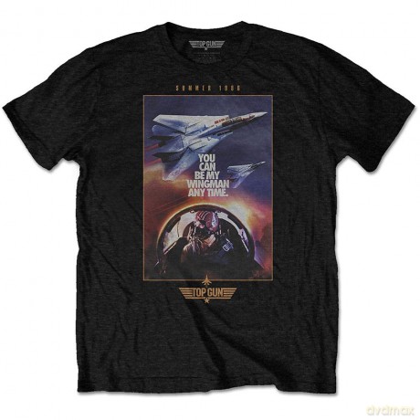 Top Gun: Unisex T-Shirt: Wingman Poster (Black) (X-Large)