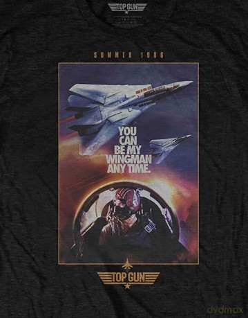 Top Gun: Unisex T-Shirt: Wingman Poster (Black) (XX-Large)