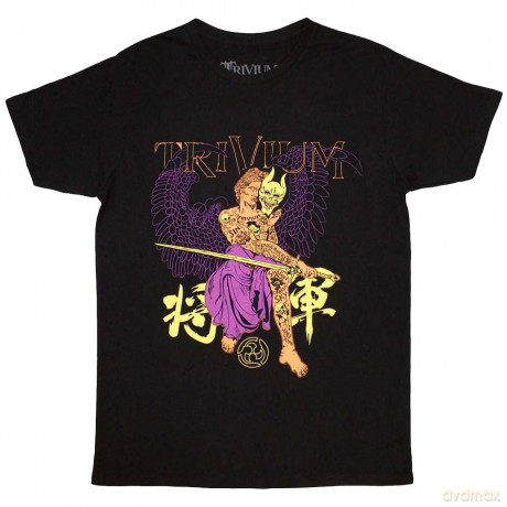 Trivium: Unisex T-Shirt: Kanji (Black) (Back Print) (Medium)