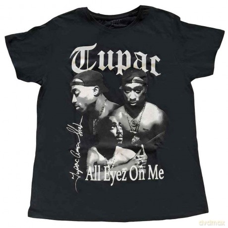 Tupac: Ladies T-Shirt: All Eyez B&W (Black) (10)