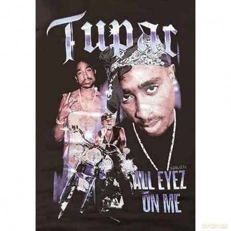 Tupac: Ladies T-Shirt: All Eyez Blue Homage (Black) (20)