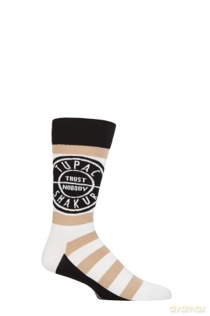 Tupac: Unisex Ankle Socks: Trust Nobody (White) (UK Size 7 - 11)