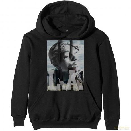Tupac: Unisex Pullover Hoodie: LA Skyline (Large)
