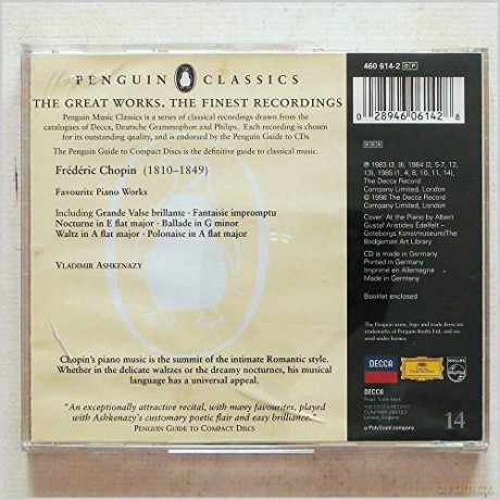 Vladimir Ashkenazy: Chopin: Great Piano Works [CD]