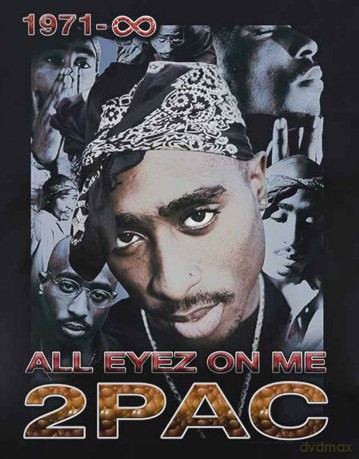 Tupac: Unisex T-Shirt: All Eyez 1971 (Black) (Large)