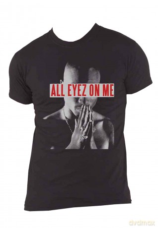 Tupac: Unisex T-Shirt: All Eyez Logo (Black) (Medium)