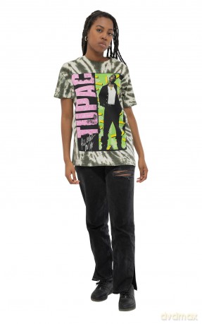 Tupac: Unisex T-Shirt: All Eyez On Me (Green) (Wash Collection) (Medium)