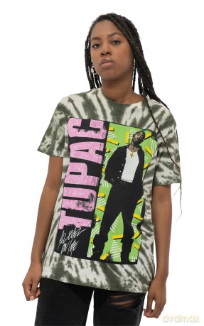 Tupac: Unisex T-Shirt: All Eyez On Me (Green) (Wash Collection) (X-Large)