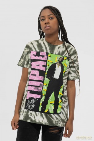 Tupac: Unisex T-Shirt: All Eyez On Me (Green) (Wash Collection) (XX-Large)