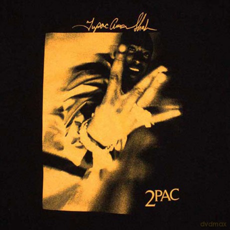 Tupac: Unisex T-Shirt: Fingers Orange Tone (Black) (Small)