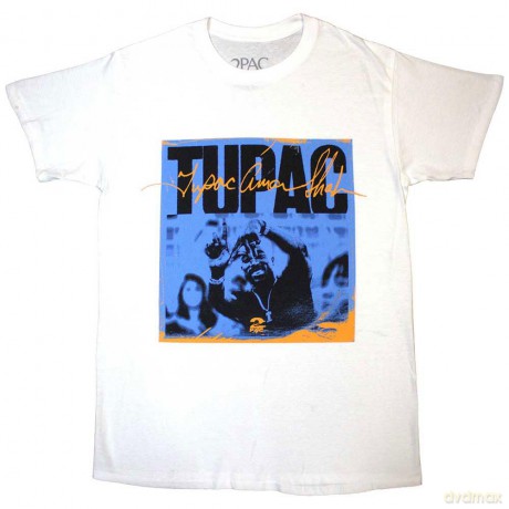 Tupac: Unisex T-Shirt: LA Sign (White) (Large)