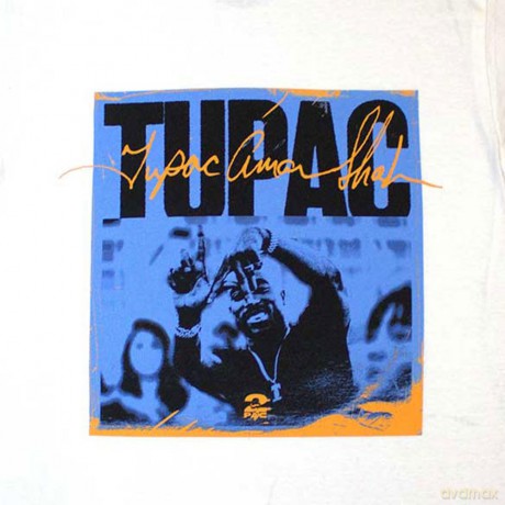 Tupac: Unisex T-Shirt: LA Sign (White) (X-Large)