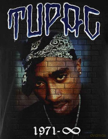 Tupac: Unisex T-Shirt: Mural 1971 (Black) (Large)