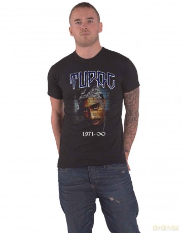 Tupac: Unisex T-Shirt: Mural 1971 (Black) (XX-Large)