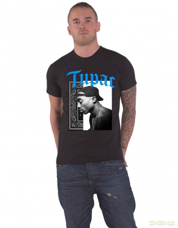 Tupac: Unisex T-Shirt: Only God Can Judge Me (Black) (Medium)