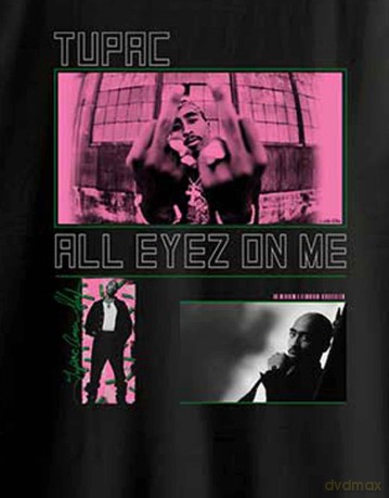 Tupac: Unisex T-Shirt: Photo Mix (Black) (XX-Large)