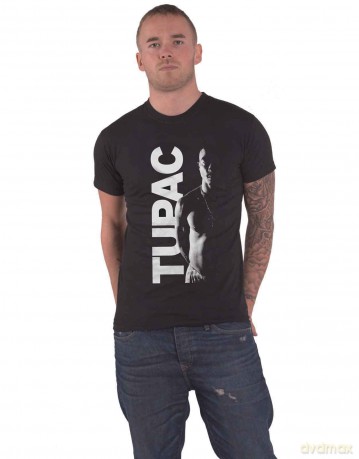 Tupac: Unisex T-Shirt: Side Photo (Black) (Small)