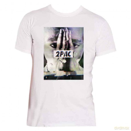 Tupac: Unisex T-Shirt: Transmit (White) (X-Large)