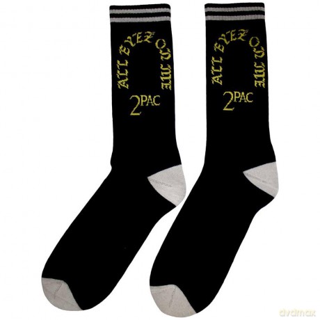 Tupac: Unisex Terry Socks: All Eyez On Me (Black) (UK Size 7 - 11)